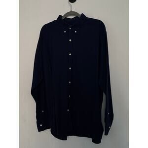 Peter Millar Men's Navy Seaward Cotton Sport Shirt